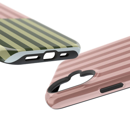 Pink & Green Stripe Phone Case