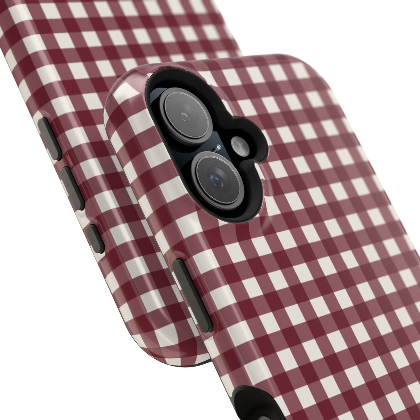 Burgundy Gingham Phone Case