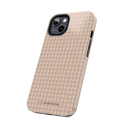 Neutral Blush Gingham IPhone Case