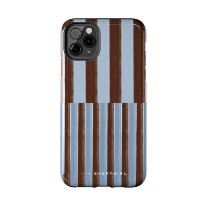 January Blue & Brown Phone Case