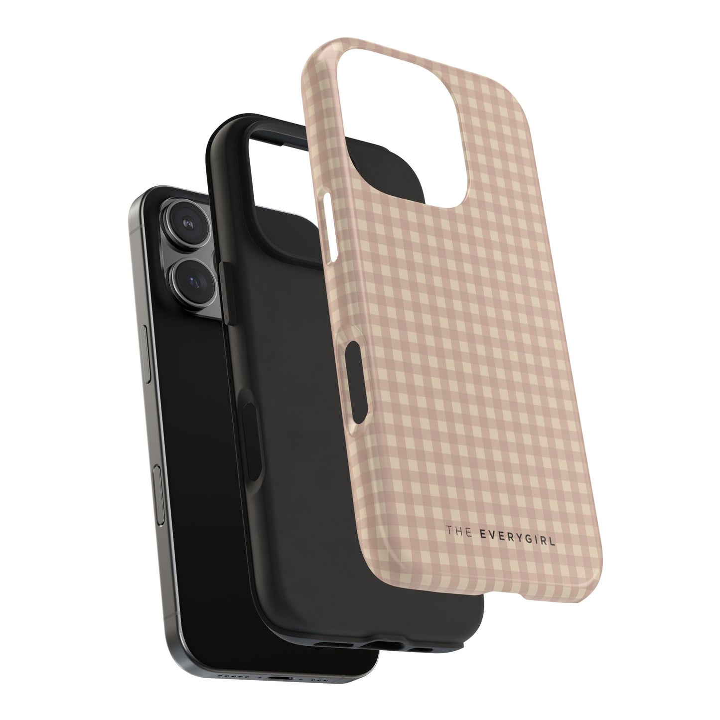 Neutral Blush Gingham IPhone Case