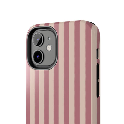 Tone on Tone Pink Stripes IPhone Case