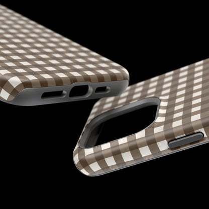 Brown Gingham Phone Case