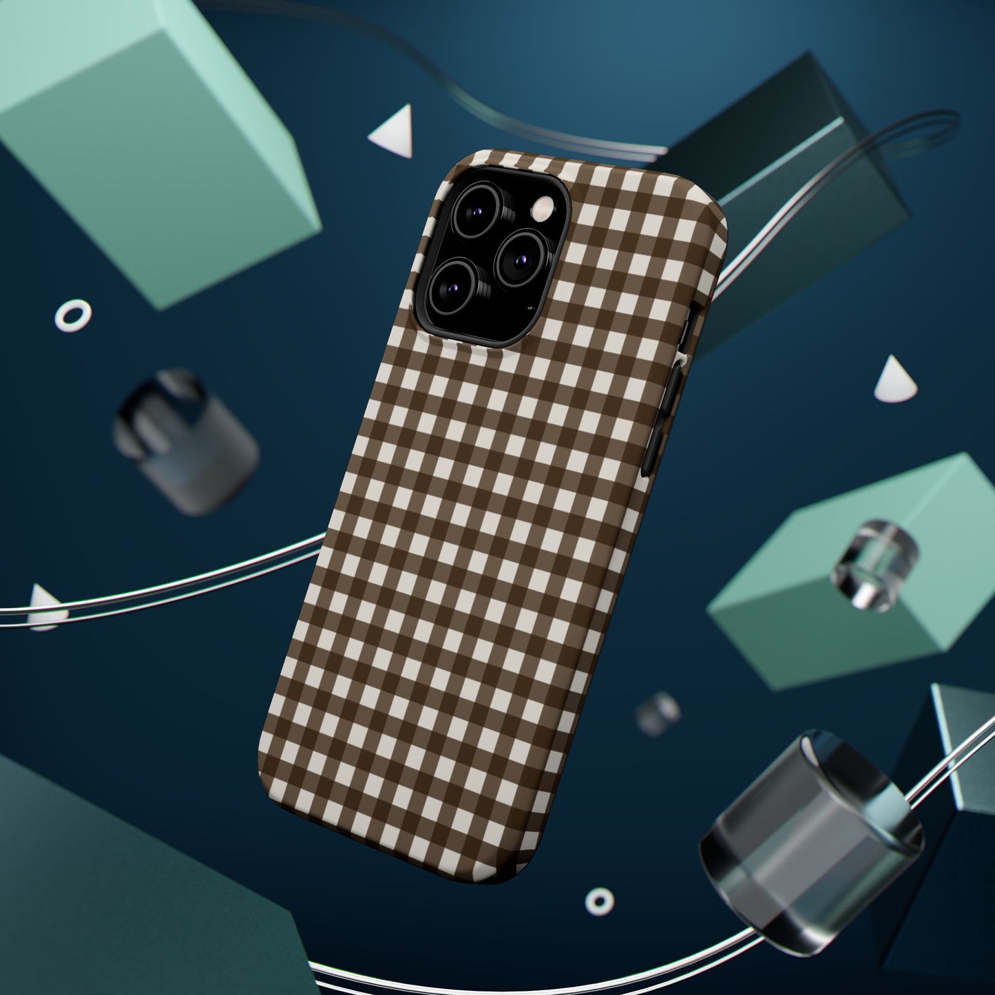 Brown Gingham Phone Case