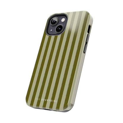 Tone on Tone Green Stripes IPhone Case
