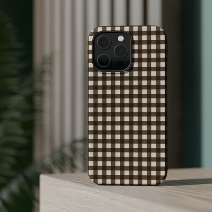 Brown Gingham Phone Case