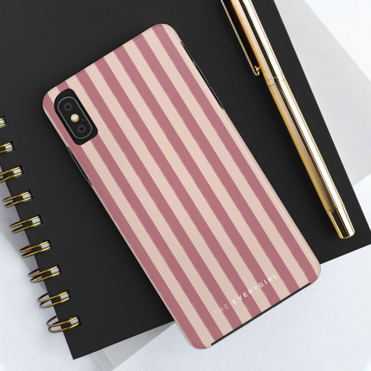 Tone on Tone Pink Stripes IPhone Case