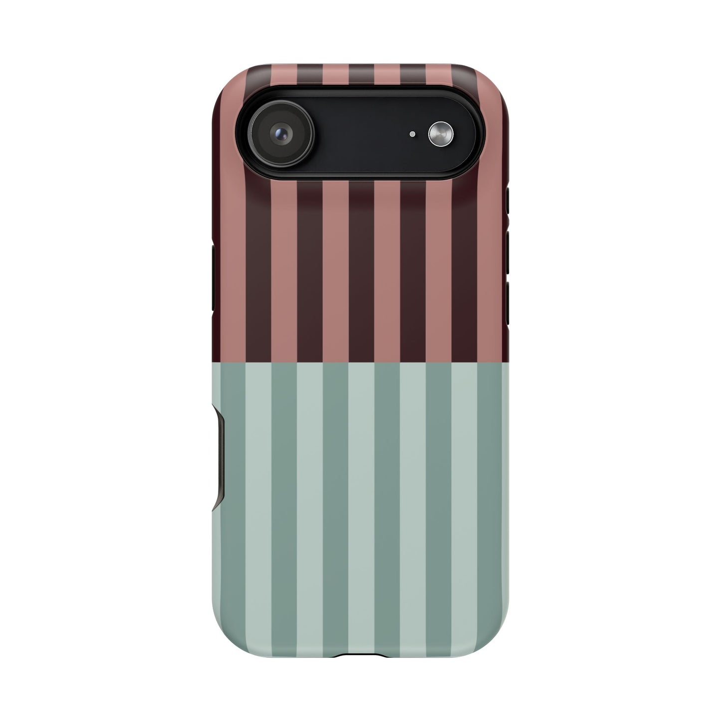Burgundy and Blue Stripe Phone Case