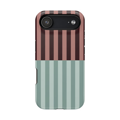 Burgundy and Blue Stripe Phone Case