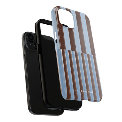 January Blue & Brown Phone Case