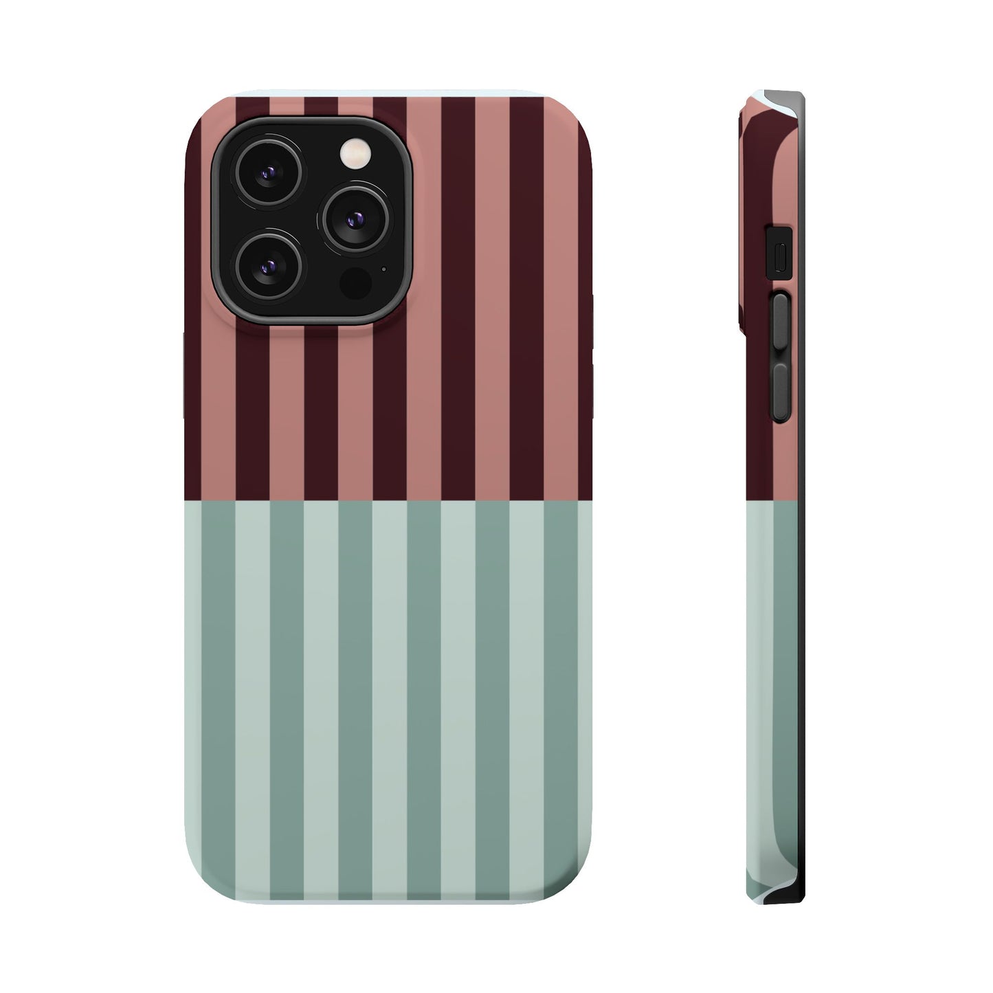 Burgundy and Blue Stripe Phone Case