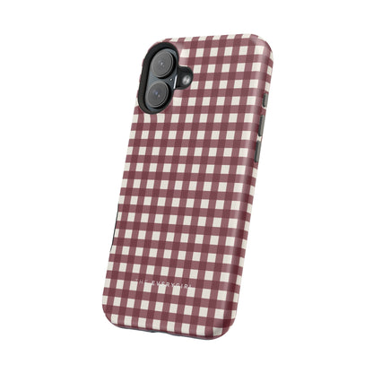 Burgundy Gingham Phone Case
