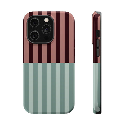 Burgundy and Blue Stripe Phone Case