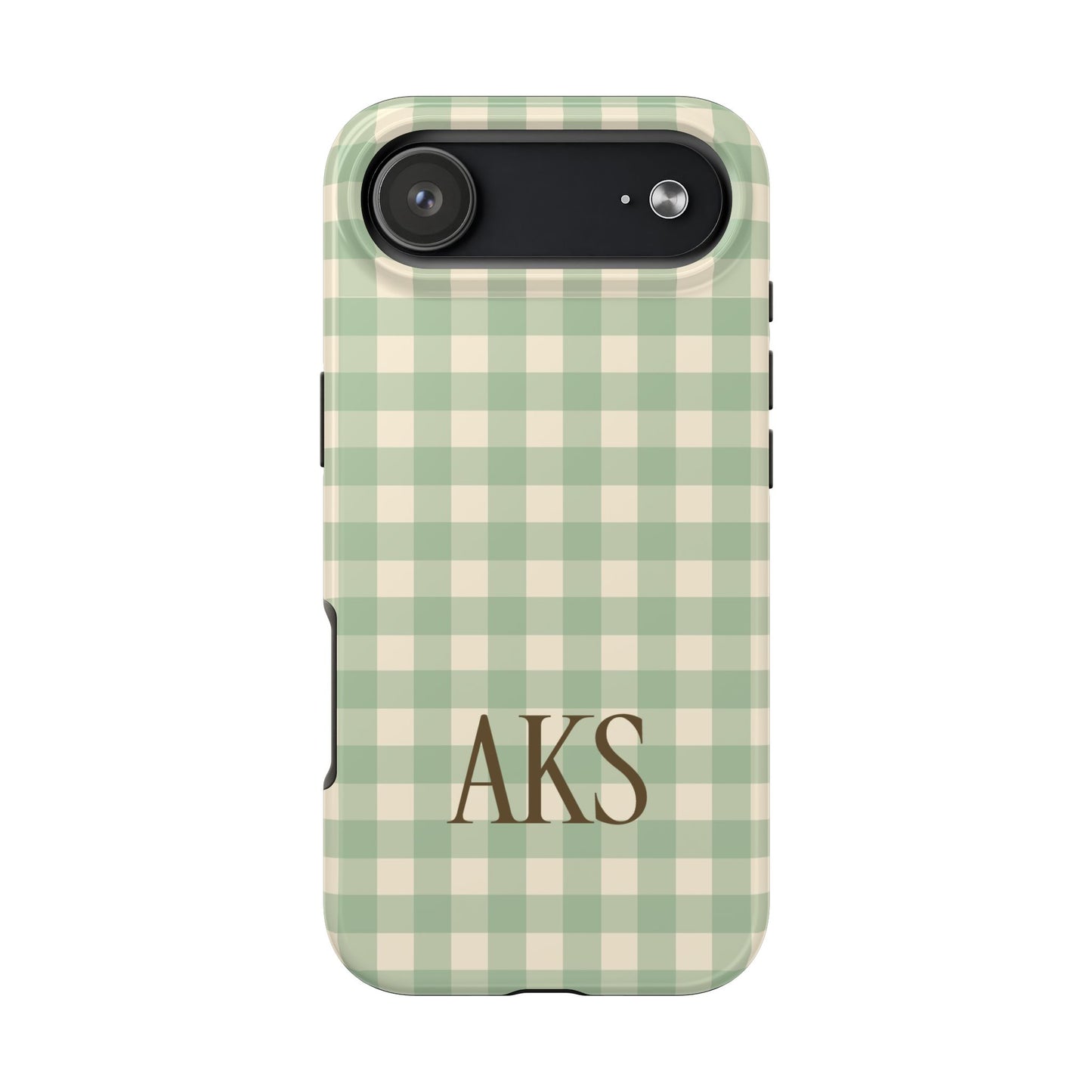 Customizable Green Gingham Phone Case