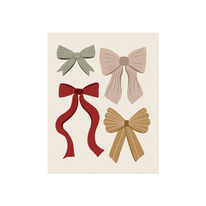 Holiday Bows Wall Art Print