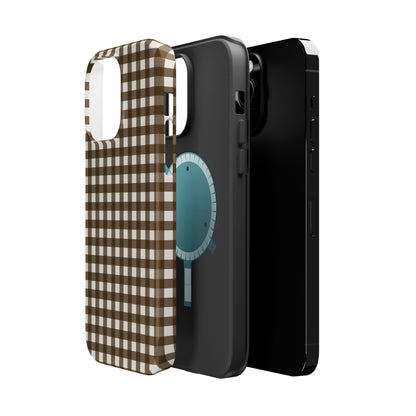 Brown Gingham Phone Case