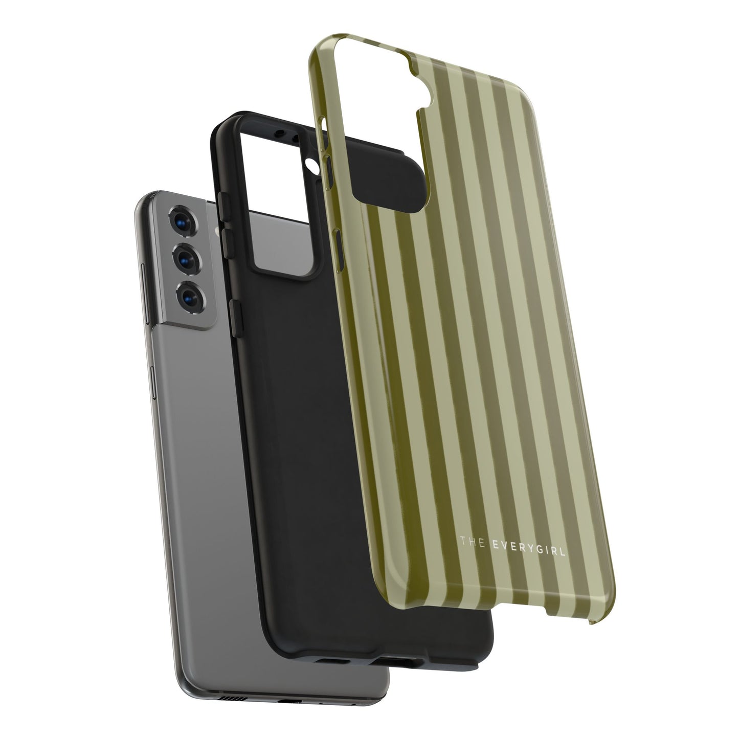 Tone on Tone Green Stripes IPhone Case