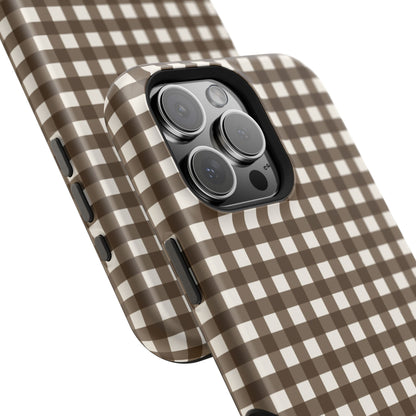 Brown Gingham Phone Case