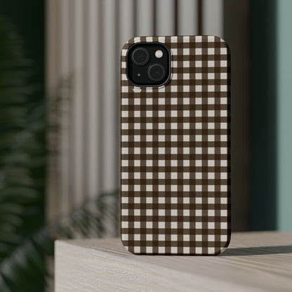 Brown Gingham Phone Case