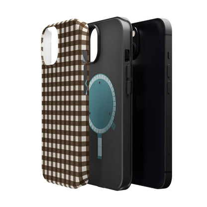 Brown Gingham Phone Case