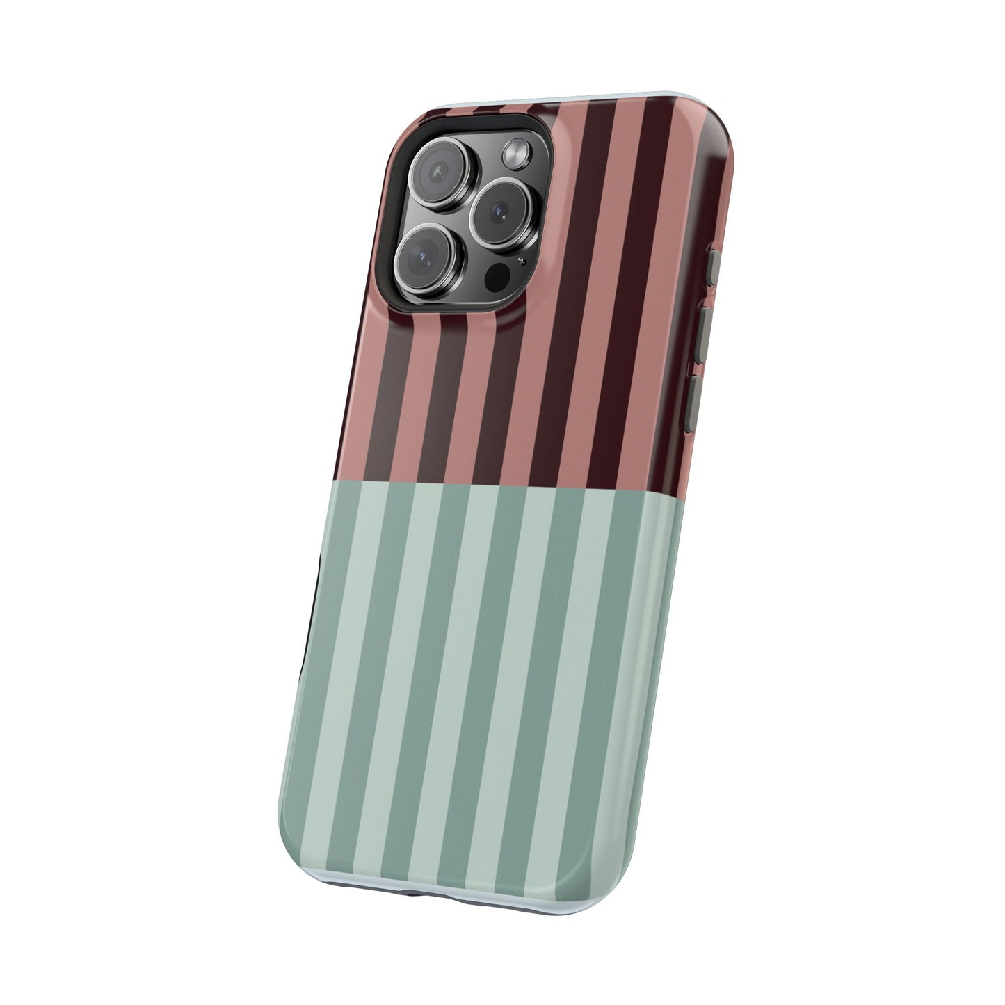 Burgundy and Blue Stripe Phone Case