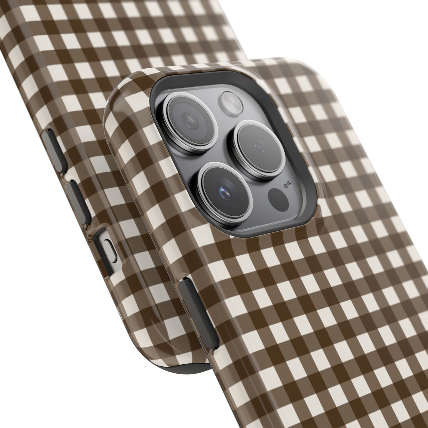 Brown Gingham Phone Case