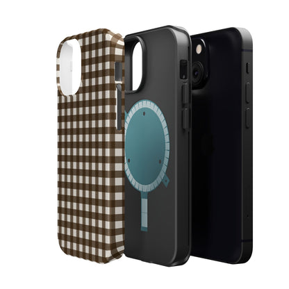 Brown Gingham Phone Case