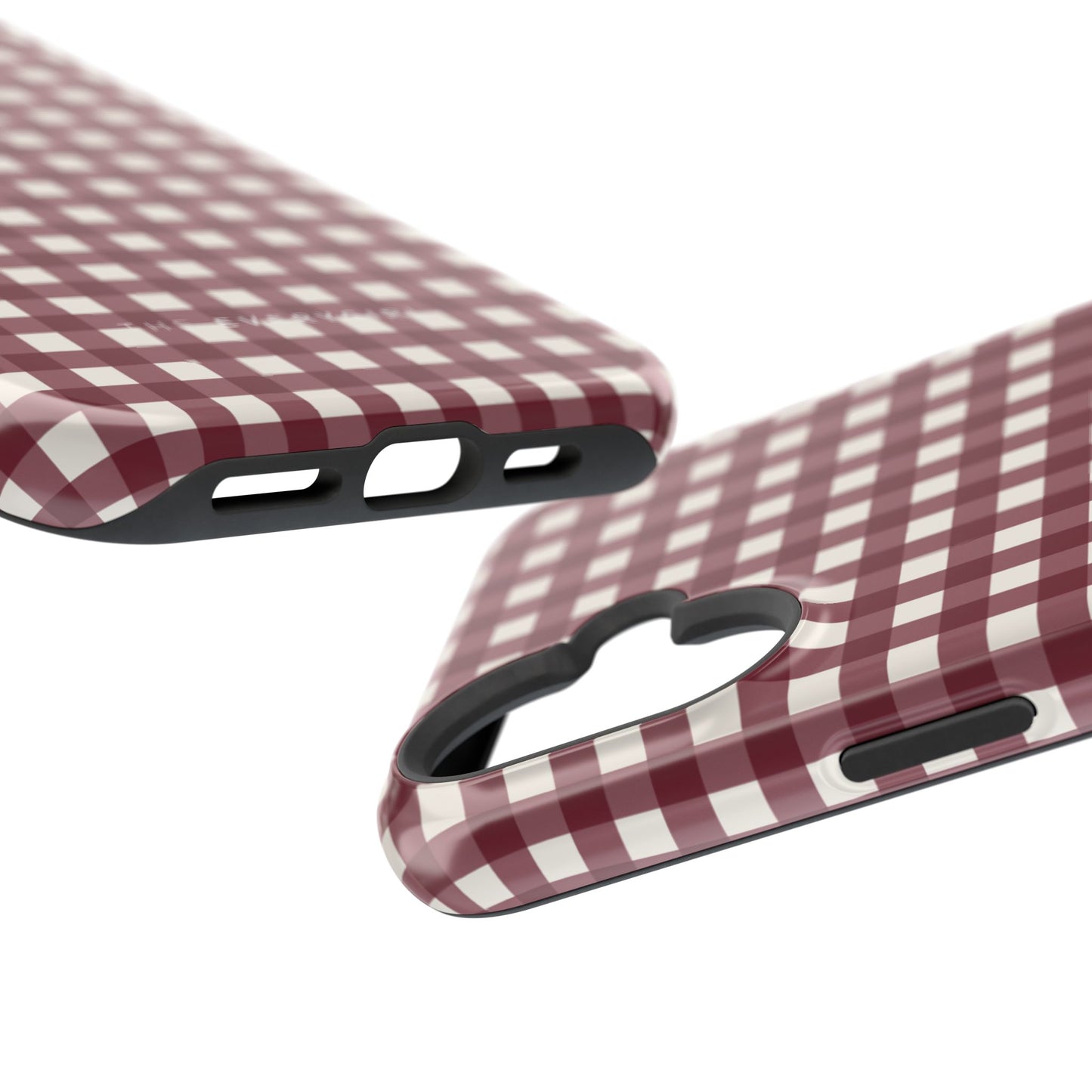 Burgundy Gingham Phone Case
