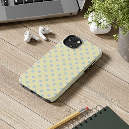 Third Coast – Yellow & Blue Polka Dots Phone Case