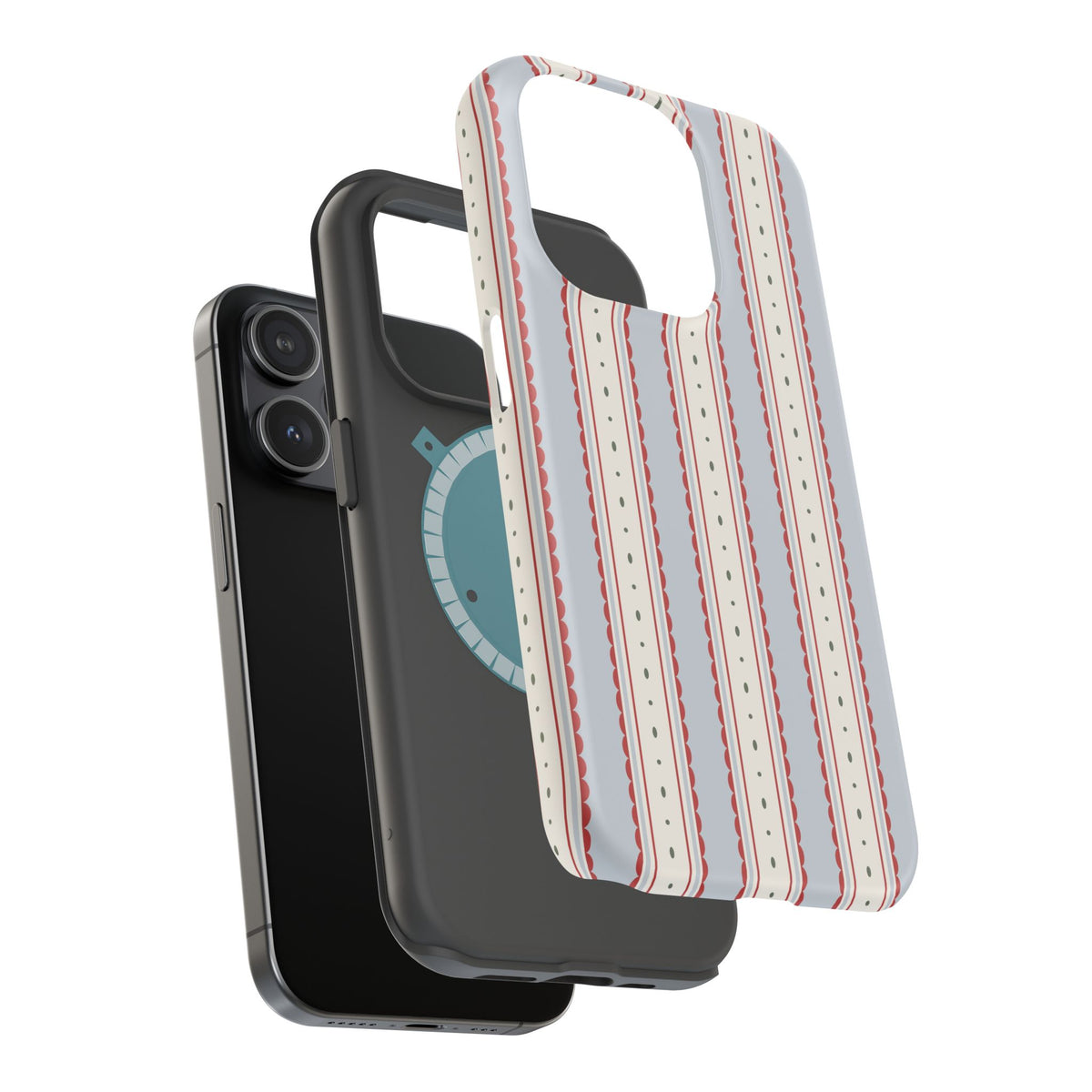 Blue Scalloped Lines Phone Case