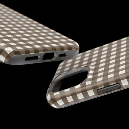 Brown Gingham Phone Case