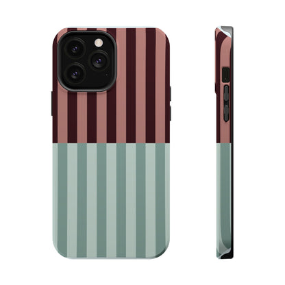 Burgundy and Blue Stripe Phone Case