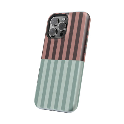 Burgundy and Blue Stripe Phone Case