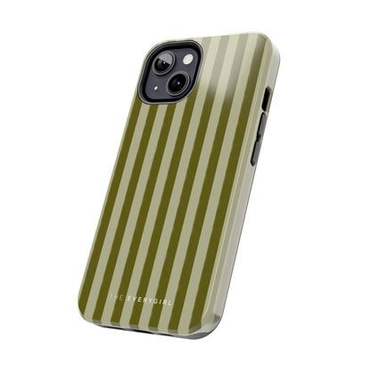 Tone on Tone Green Stripes IPhone Case