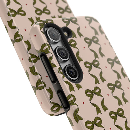 Pink & Green Bows IPhone Case