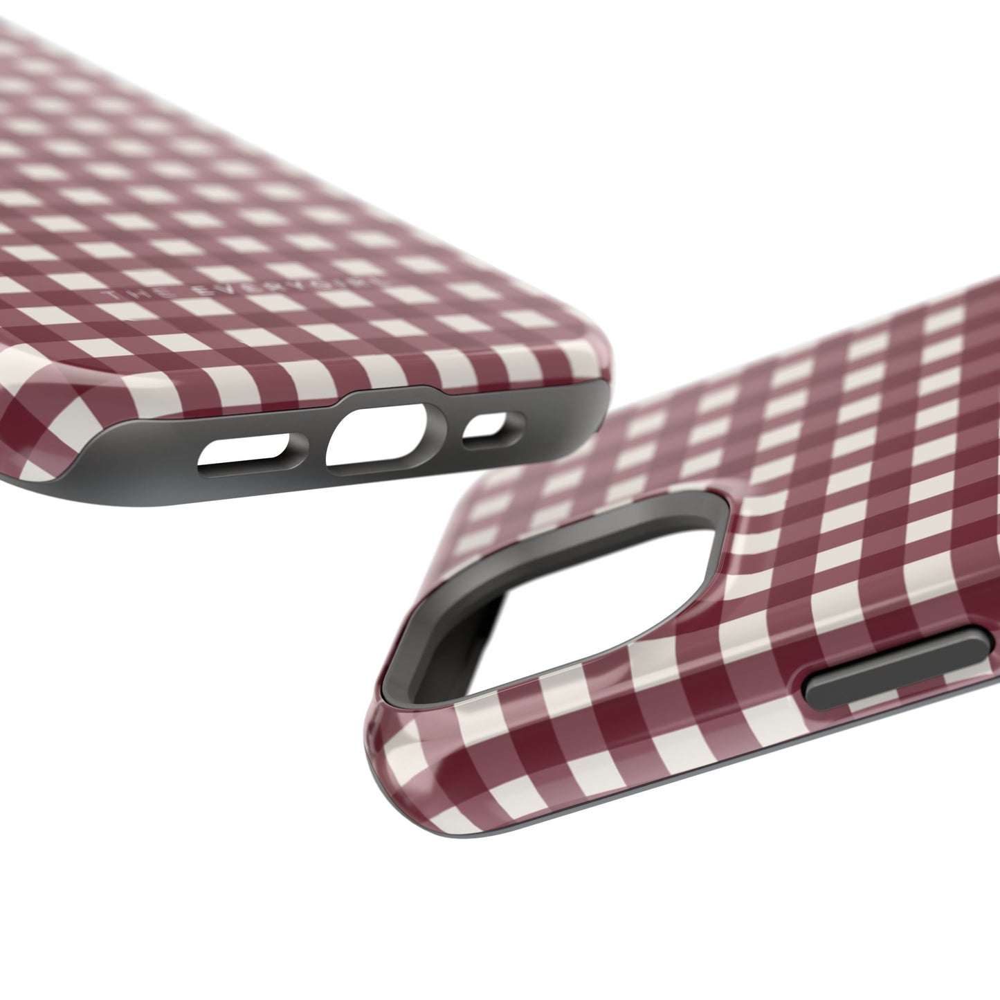 Burgundy Gingham Phone Case
