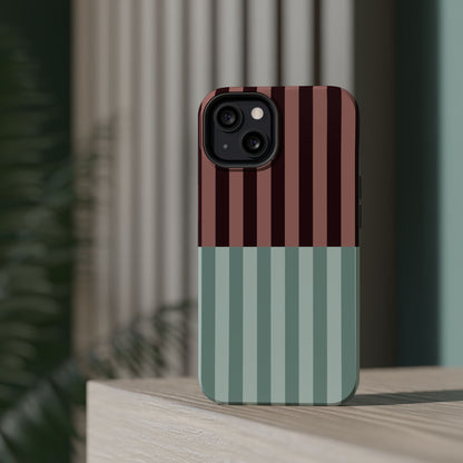 Burgundy and Blue Stripe Phone Case