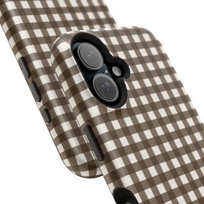 Brown Gingham Phone Case