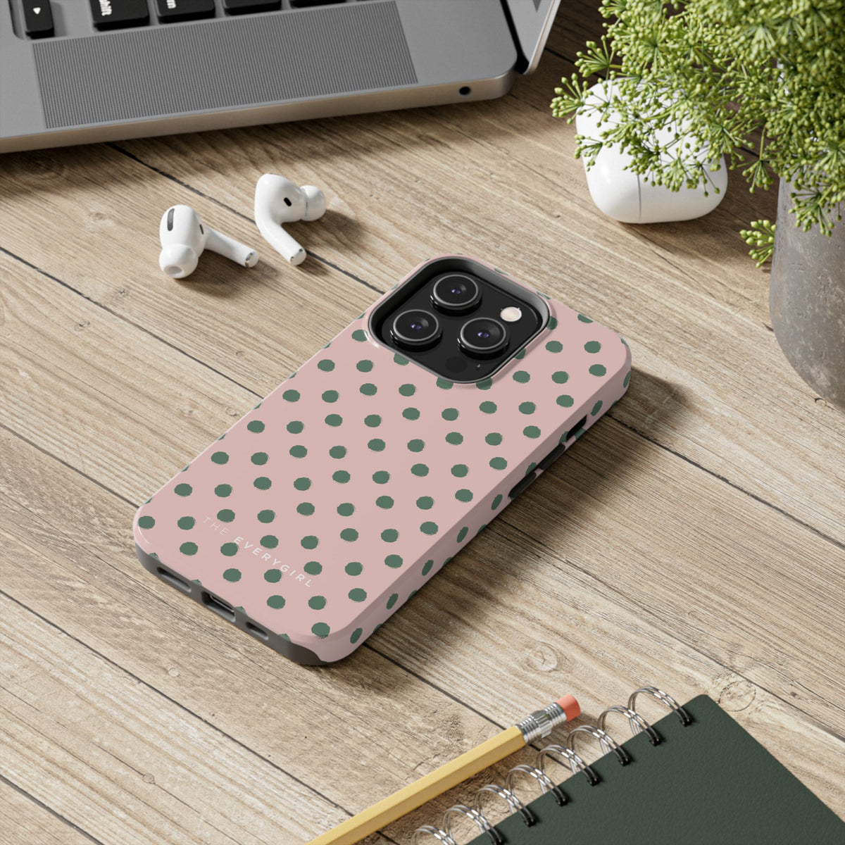 Pink & Green Polka Dots Phone Case