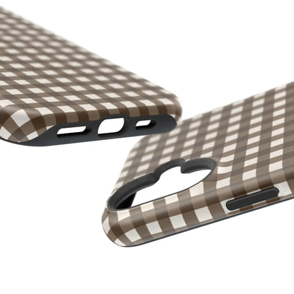 Brown Gingham Phone Case