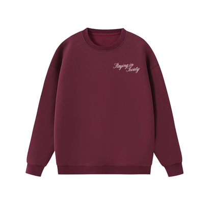 Staying In Society Maroon Crewneck