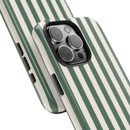 Green Cabana Stripe Phone Case