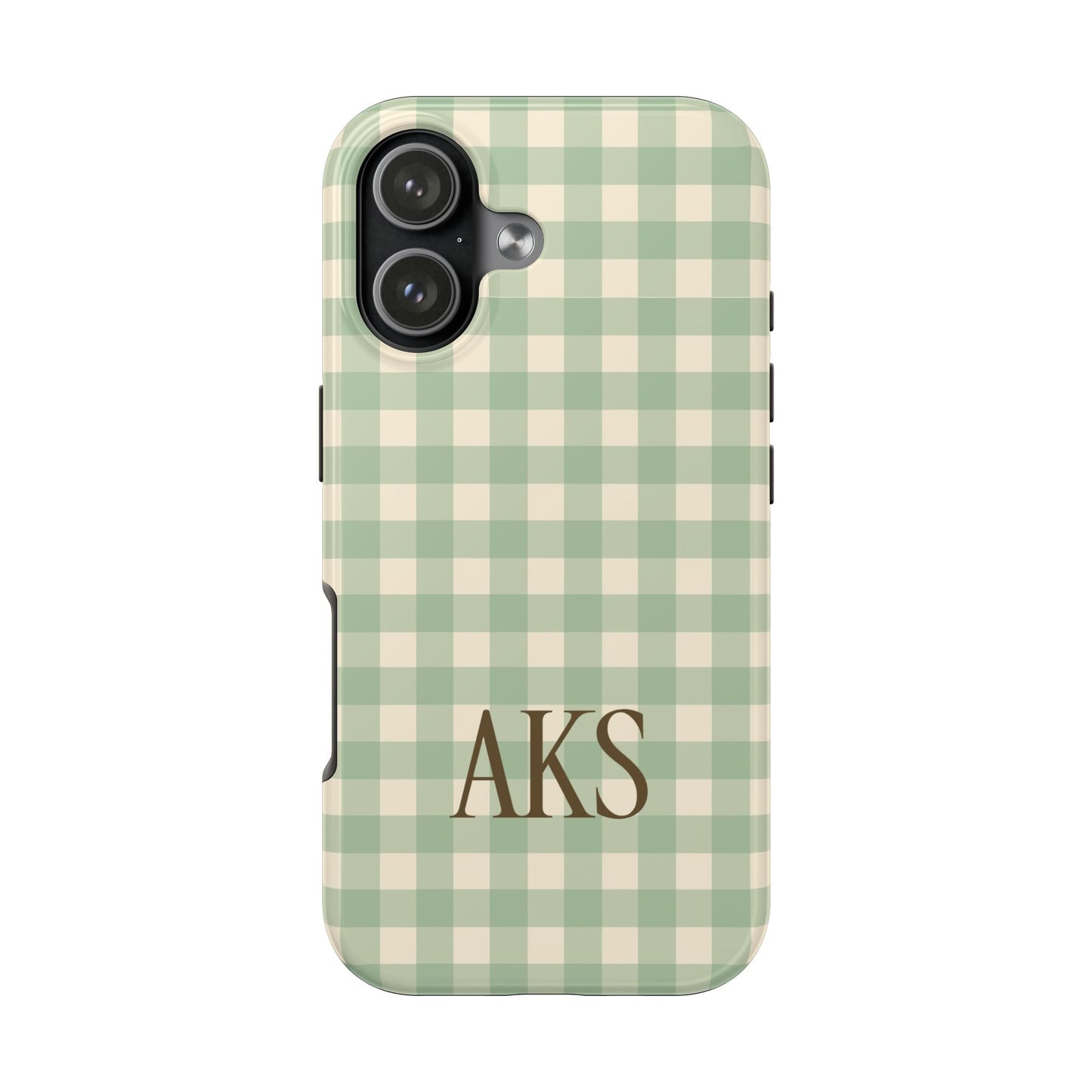 Customizable Green Gingham Phone Case