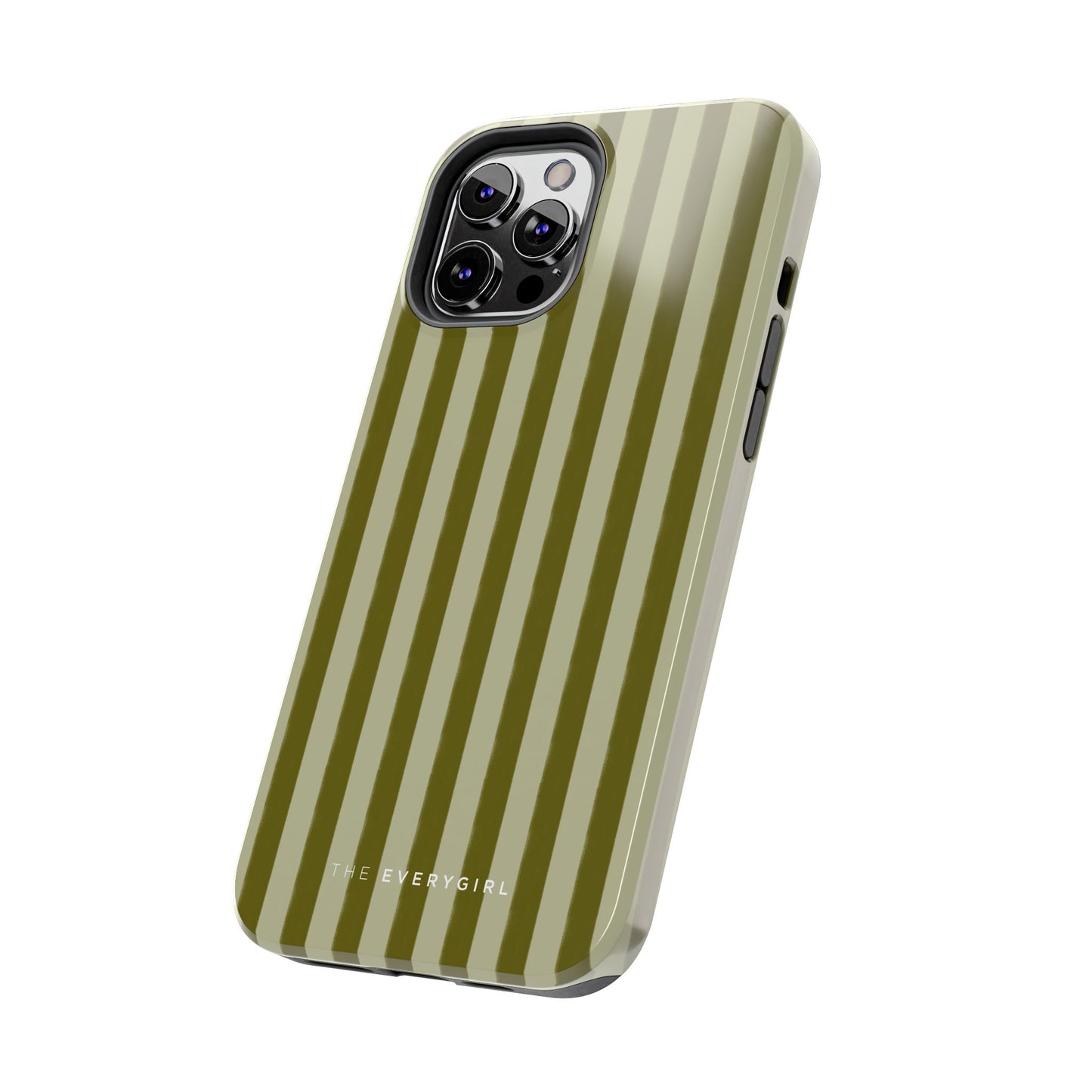 Tone on Tone Green Stripes IPhone Case