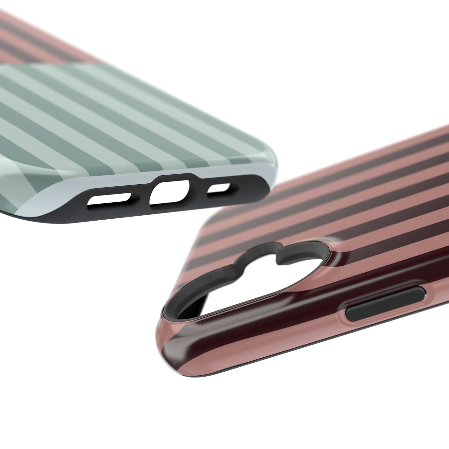 Burgundy and Blue Stripe Phone Case