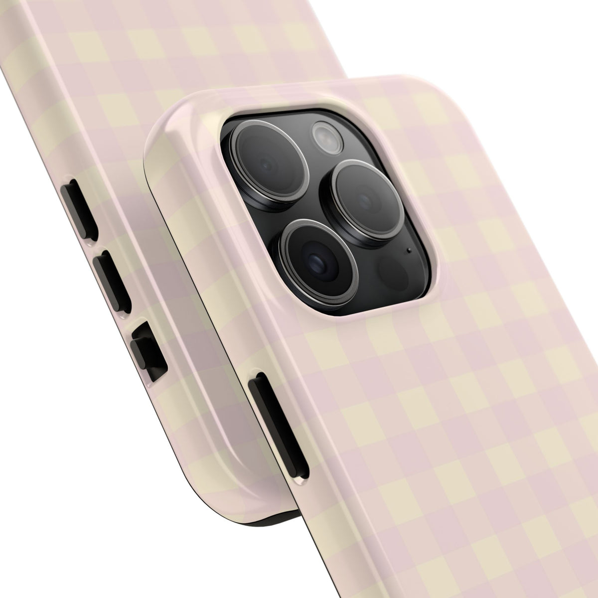 Customizable Pink & Yellow Gingham Phone Case