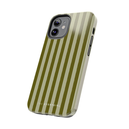 Tone on Tone Green Stripes IPhone Case