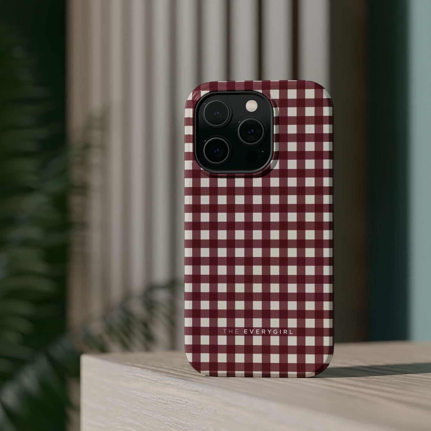 Burgundy Gingham Phone Case
