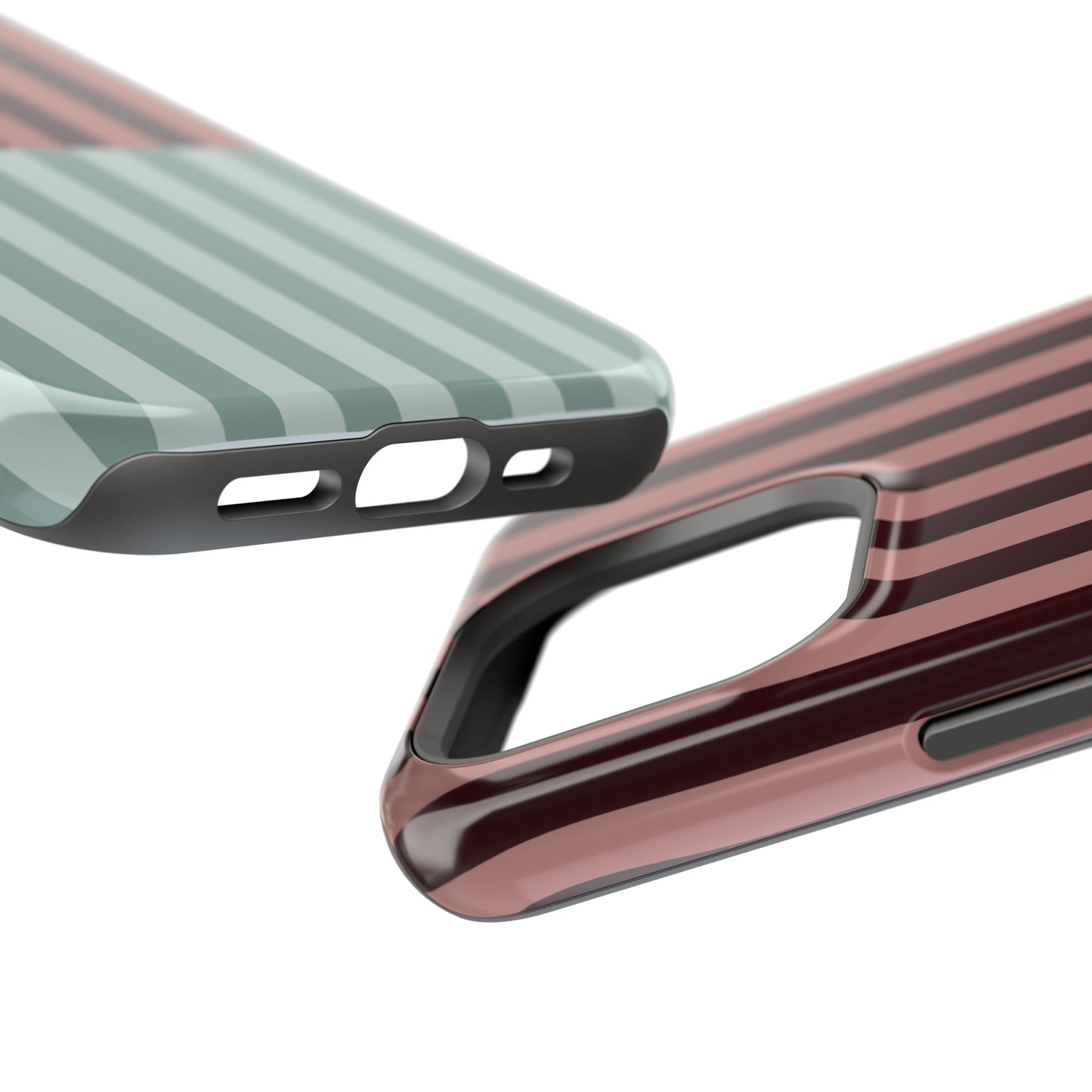 Burgundy and Blue Stripe Phone Case