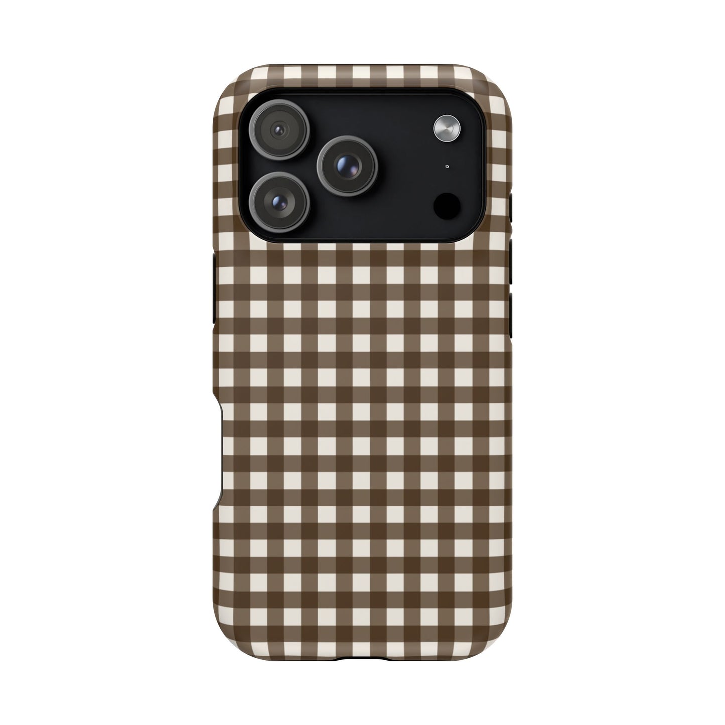 Brown Gingham Phone Case